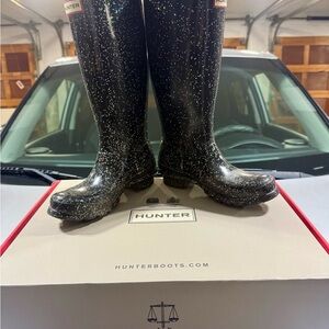 Big Kids Original Giant Glitter Rain Boots  size 3 girls